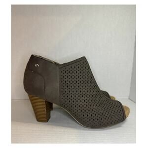 Giani Bernini Angye Grey Women's Round Ankle Peep toe Bootie Size 11M